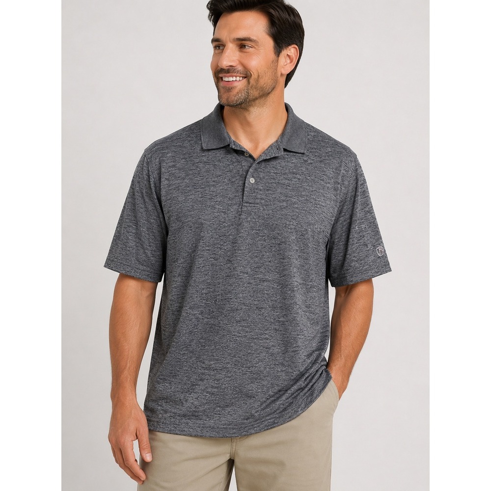 Pro Tour Coolplay Mens XL Polo Shirt Gray Heathered‎ Short Sleeve Golf Top